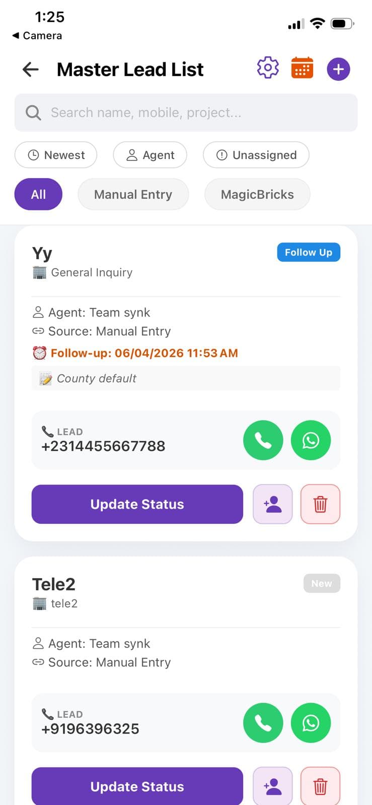 TeamSynk App showing Zero Lost Leads & CRM Integrations